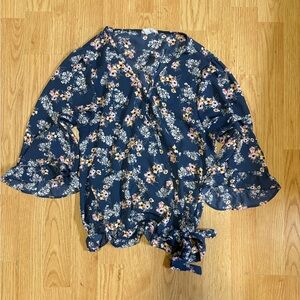 Sienna Sky Navy Floral Blouse